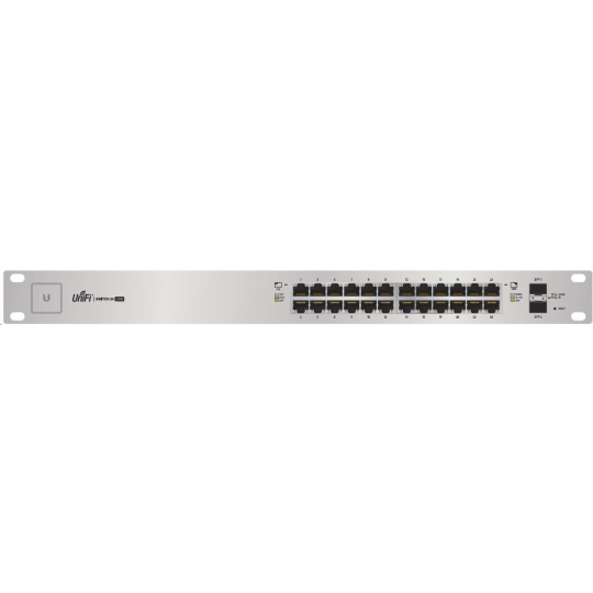 UBNT UniFi Switch US-24-250W [24xGigabit, 250W PoE+ 802.3at/af, pasivní PoE 24V, 2xSFP slot, non-blocking 26Gbps]