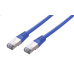 C-TECH kabel patchcord Cat5e, FTP, modrý, 2m