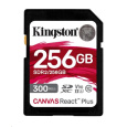 Kingston SDXC karta 256GB Canvas React Plus SDXC UHS-II 300R/260W U3 V90 for Full HD/4K/8K