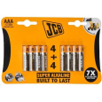 JCB SUPER alkalická baterie LR03, blistr 8 ks