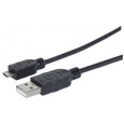 MANHATTAN Kabel propojovací USB 2.0  A Male / Micro-B Male, 1.8m, černý