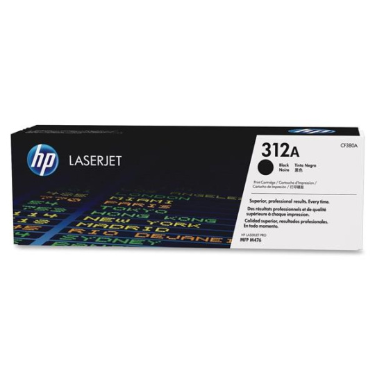 HP 312A Black LJ Toner Cart, CF380A (2,280 pages)