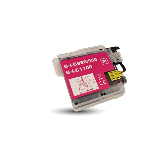 Brother LC1100M, LC980 - kompatibilní červená inkoustová cartridge