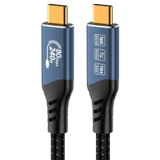 PREMIUMCORD Kabel USB4™ Version2.0 80Gbps 16K@60Hz 240W Thunderbolt 3 a 4 kabel 1m