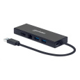 MANHATTAN adaptér USB-A to HDMI/VGA multi-dock, černá, Retail Box