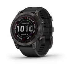 Garmin fenix® 7 Sapphire Solar, Grey DLC Titanium / Black Band, EU