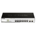 D-Link DGS-1210-08P 10-port Gigabit Smart PoE Switch, 8x GbE PoE+, 2x SFP, PoE 65W, fanless