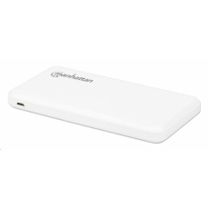 Manhattan powerbanka, 10.000 mAh, Two USB-A Output Ports (2.1 A and 1 A), bílá