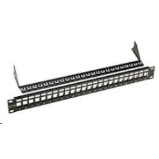 Solarix Univerzální modulární neosazený patch panel 24 portů černý 1U SX24M-0-STP-BK-UNI Solarix Univerzální modulární neosazený patch panel 24 portů černý 1U SX24M-0-STP-BK-UNI