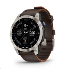 Garmin D2 Mach1, Sapphire Titan/ Brown Leather Band